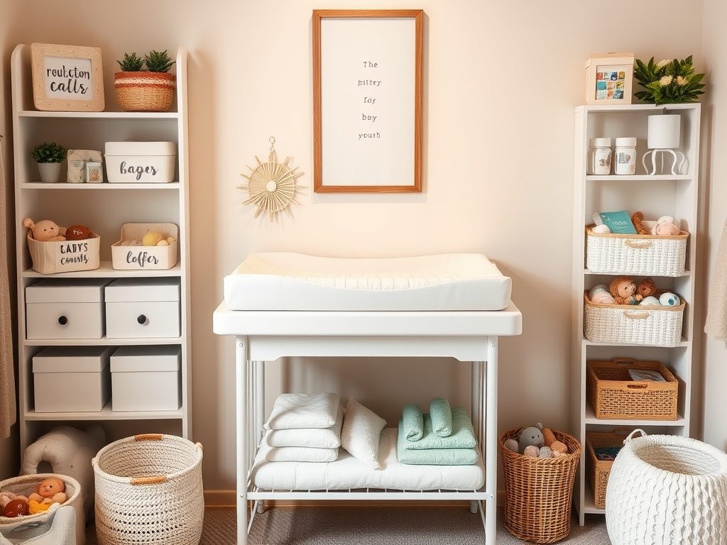 Jak urządzić kącik do przewijania, by łączył komfort, bezpieczeństwo i oszczędność miejsca