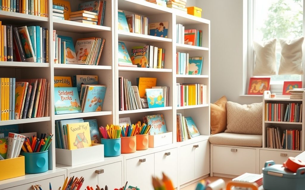 Organizacja książek i przyborów w pokoju dziecka: praktyczne rozwiązania dla porządku i funkcjonalności