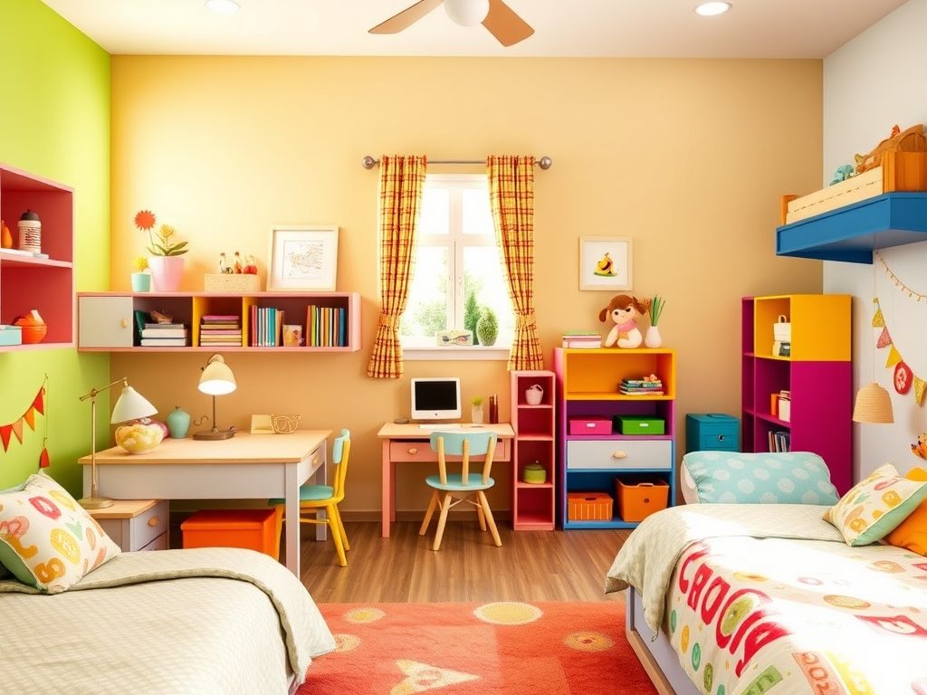 Jak funkcjonalnie podzielić pokój rodzeństwa: praktyczne sposoby na organizację przechowywania i stref użytkowych